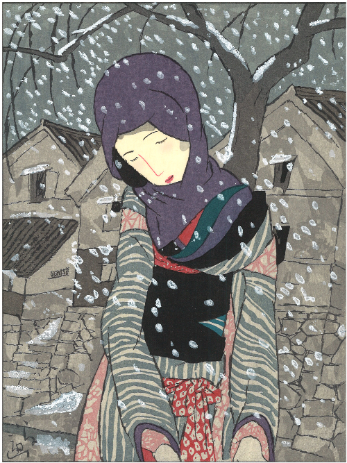 竹久夢二 『 婦人グラフ 』「雪の夜の伝説」
