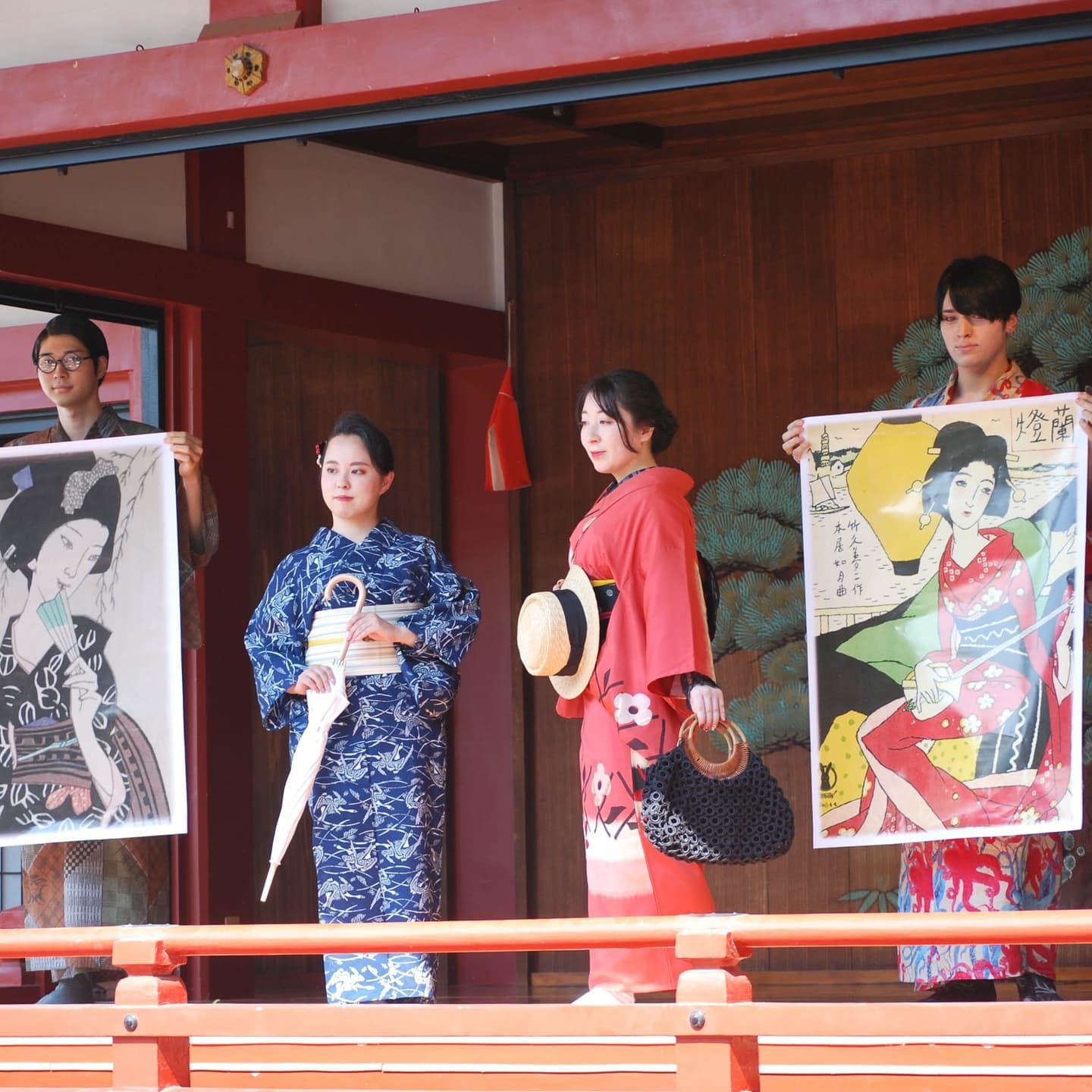 竹久夢二生誕140年　織田きもの専門学校　ゆかたショー